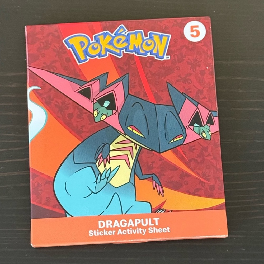 Pokémon ‘Dragapult Sticker Activity Sheet’ McDonald’s Happy Meal Toy